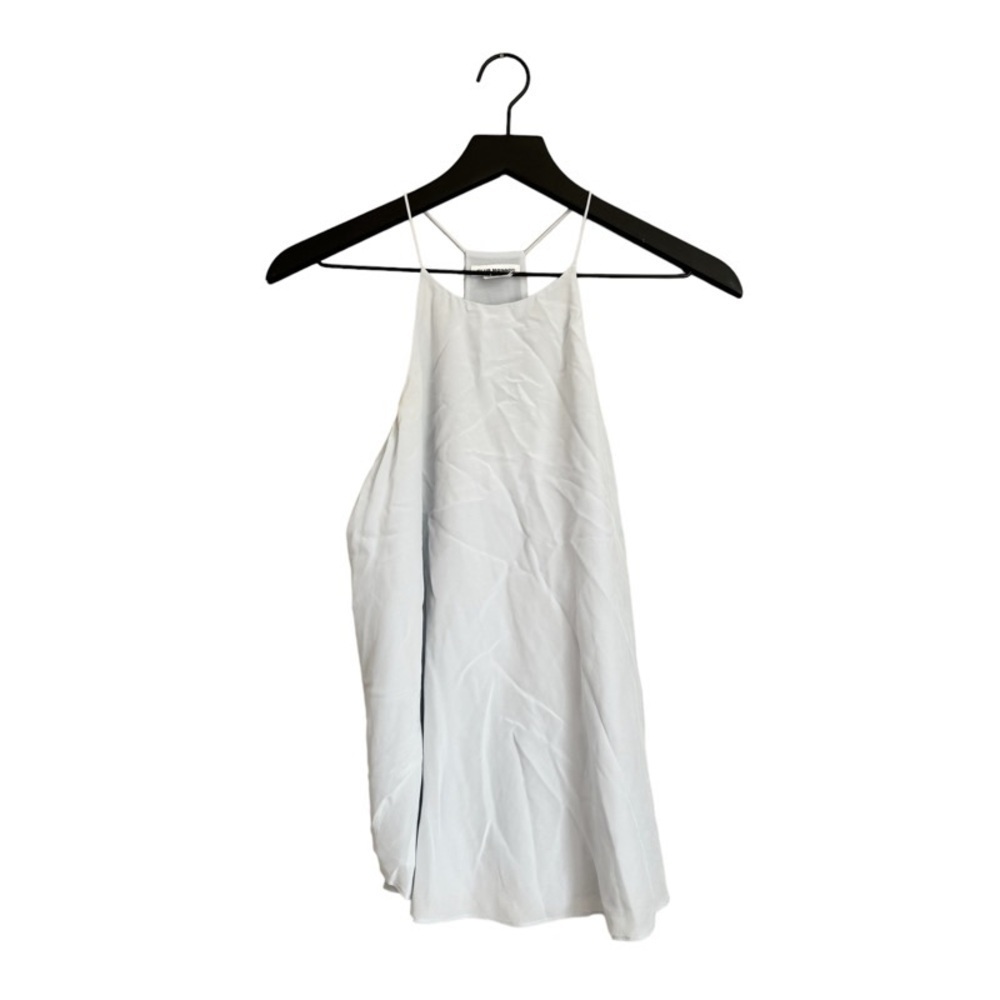 CLUB MONACO Silk Halter Tank in Light Blue